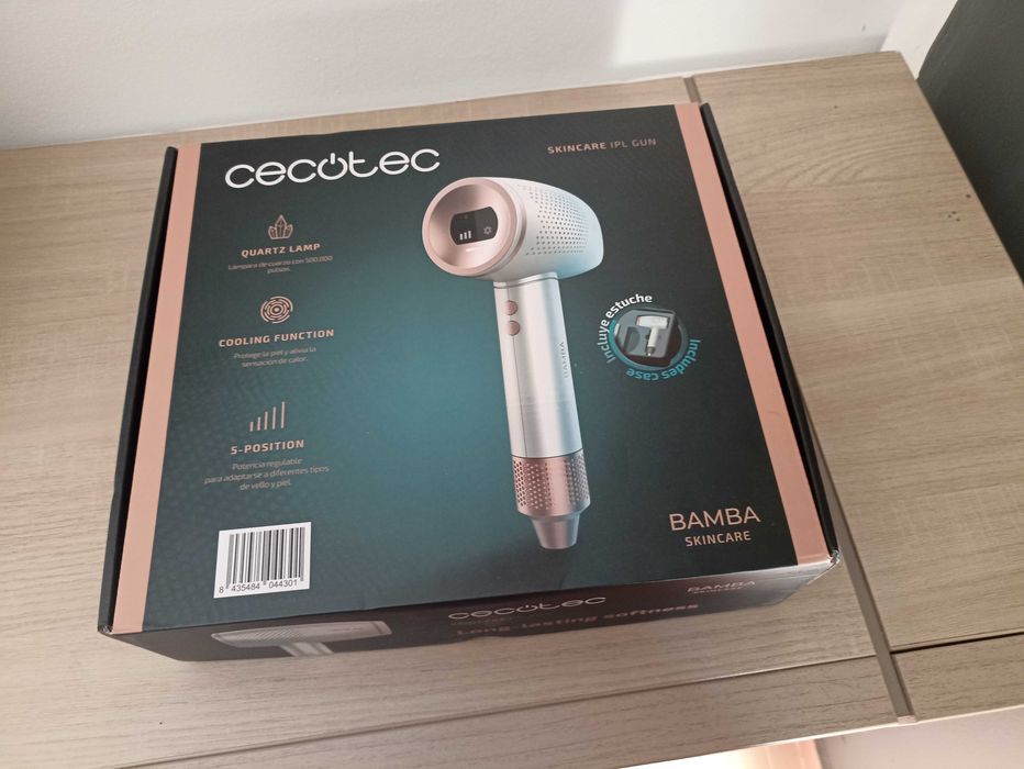 Cecotec Depiladora de luz pulsada Bamba SkinCare IPL Gun