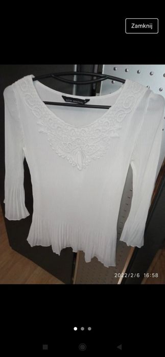 Bluzka plisowana z koronką