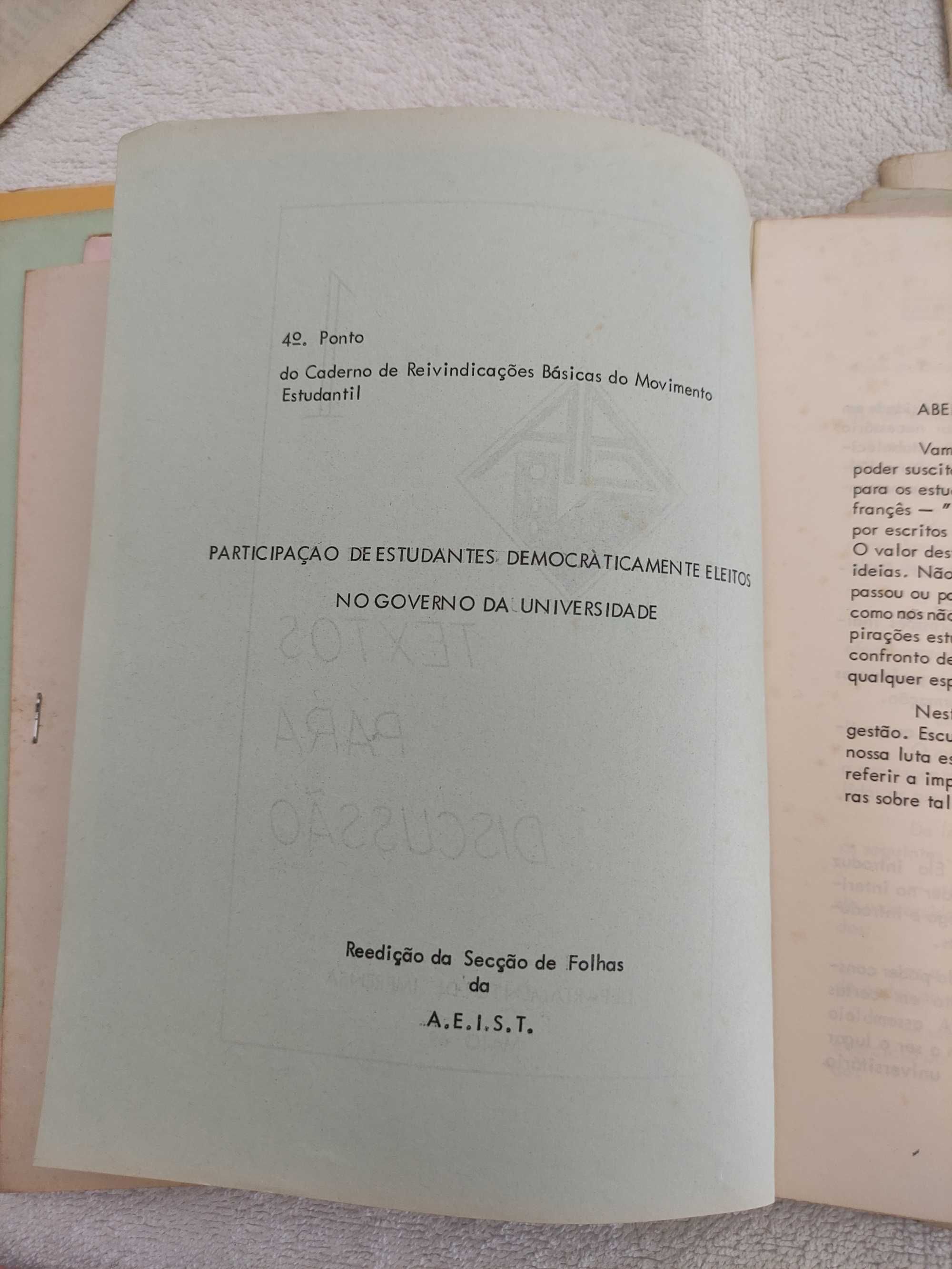 Revistas do movimento estudantil 1965 a 1969 (univ. de Coimbra  )