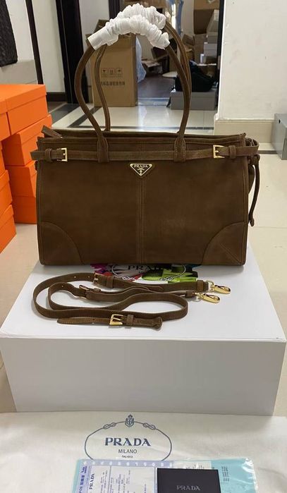Torebka Prada! Naturalna zamsza! Premium Jakość