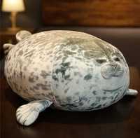 Плюшевая игрушка тюлень 30 см,собака-обижака 45 см