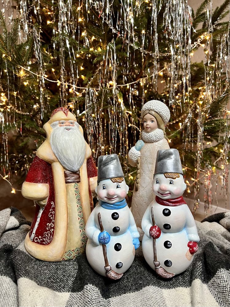 Дед мороз снегурочка игрушки елочные под елку ссср