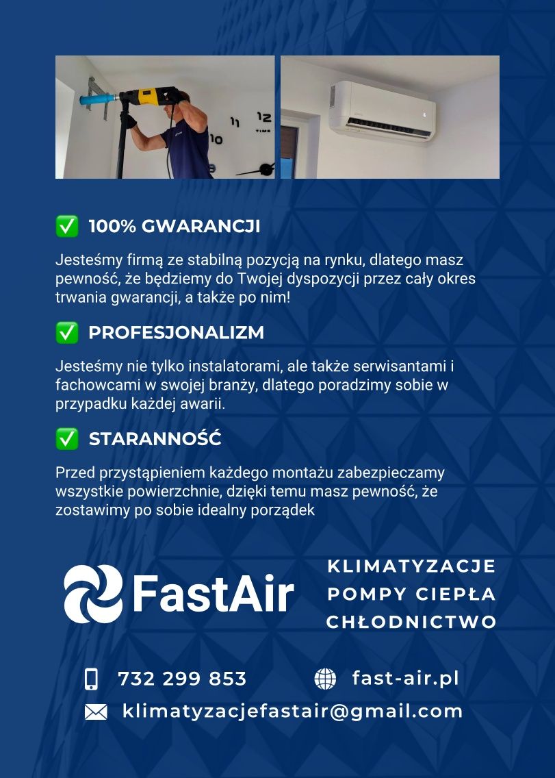 Montaż i serwis klimatyzacji • Pompy ciepła • Wągrowiec, Wielkopolska