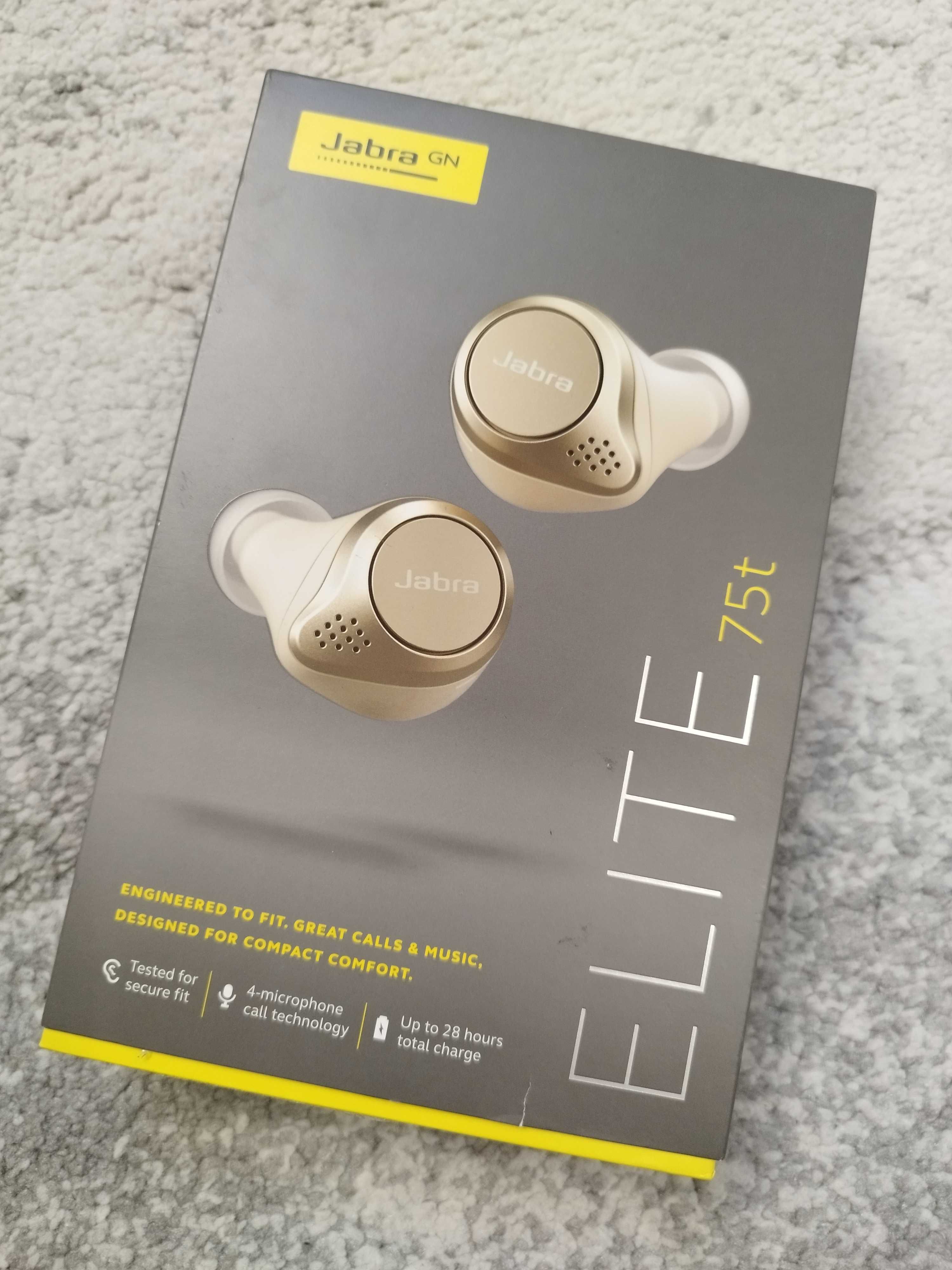 Słuchawki Jabra Elite 75T gold 1200