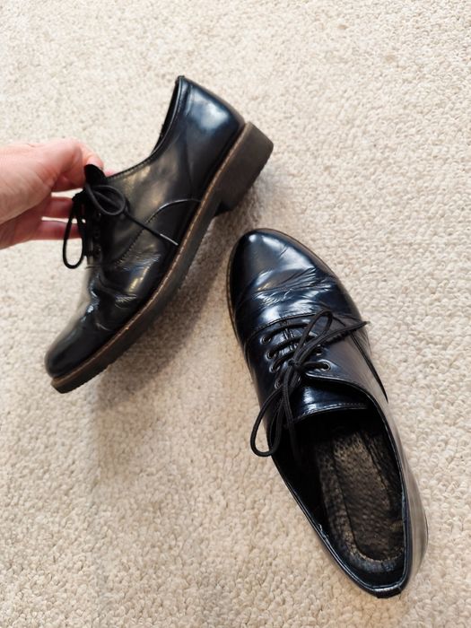 Шкіряні дербі, брогі, черевики (38р.)