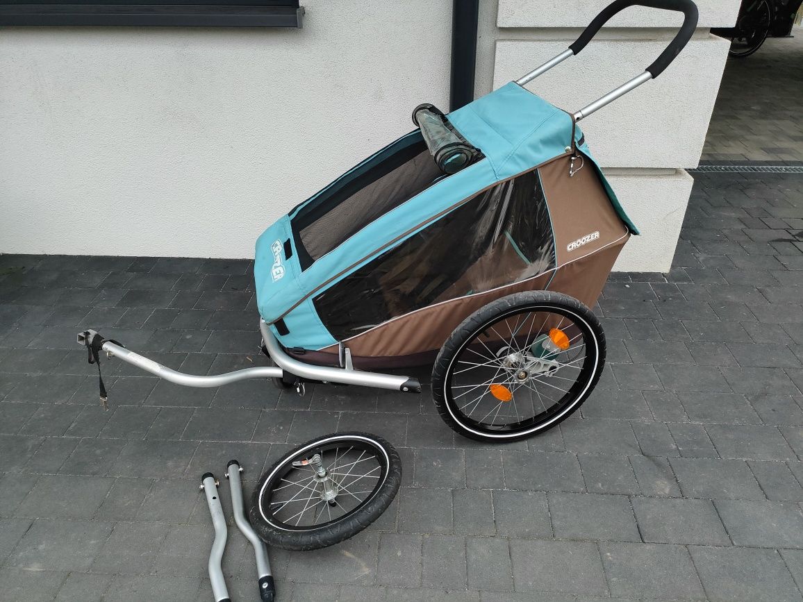 Przyczepka rowerowa Croozer 1 amortyzacja 3w1 riksza