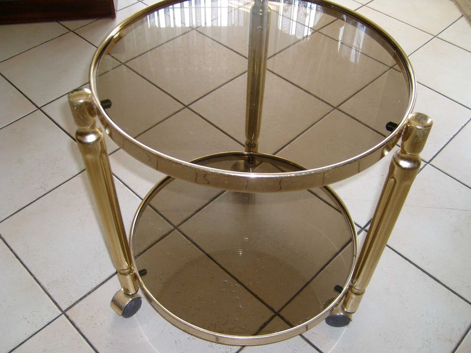 Stolik kawowy / barek podręczny pozłacany Glamour