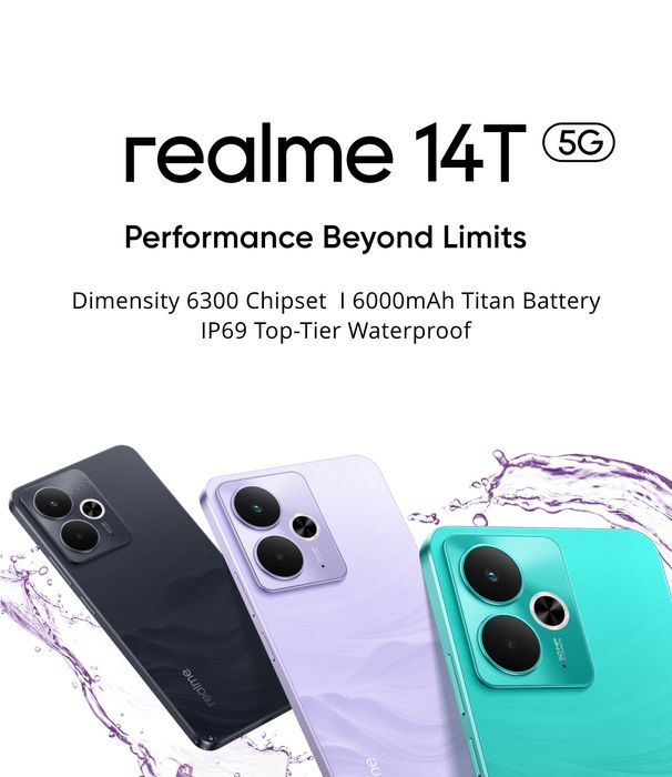 Realme 14T 5G  8/128GB + блютуз навушники в подарунок