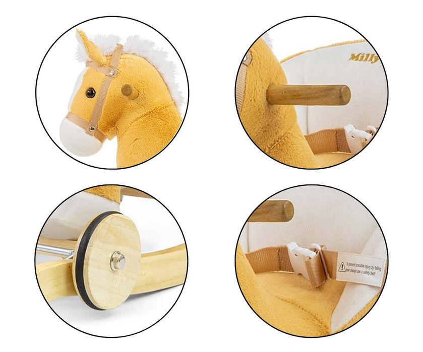 Milly Mally Koń na biegunach bujak Polly Light Brown