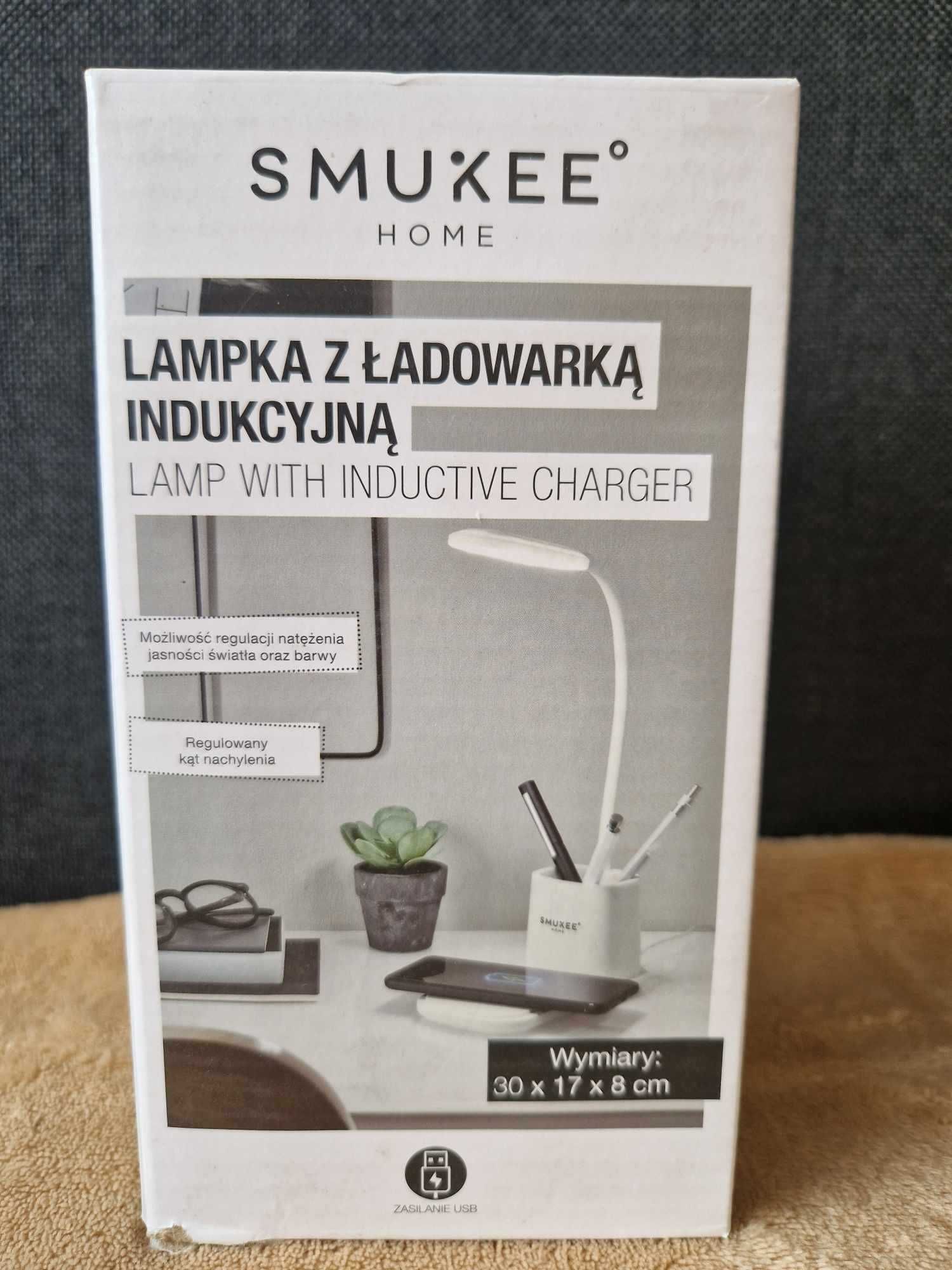 Lampka z ładowarką indukcyjną