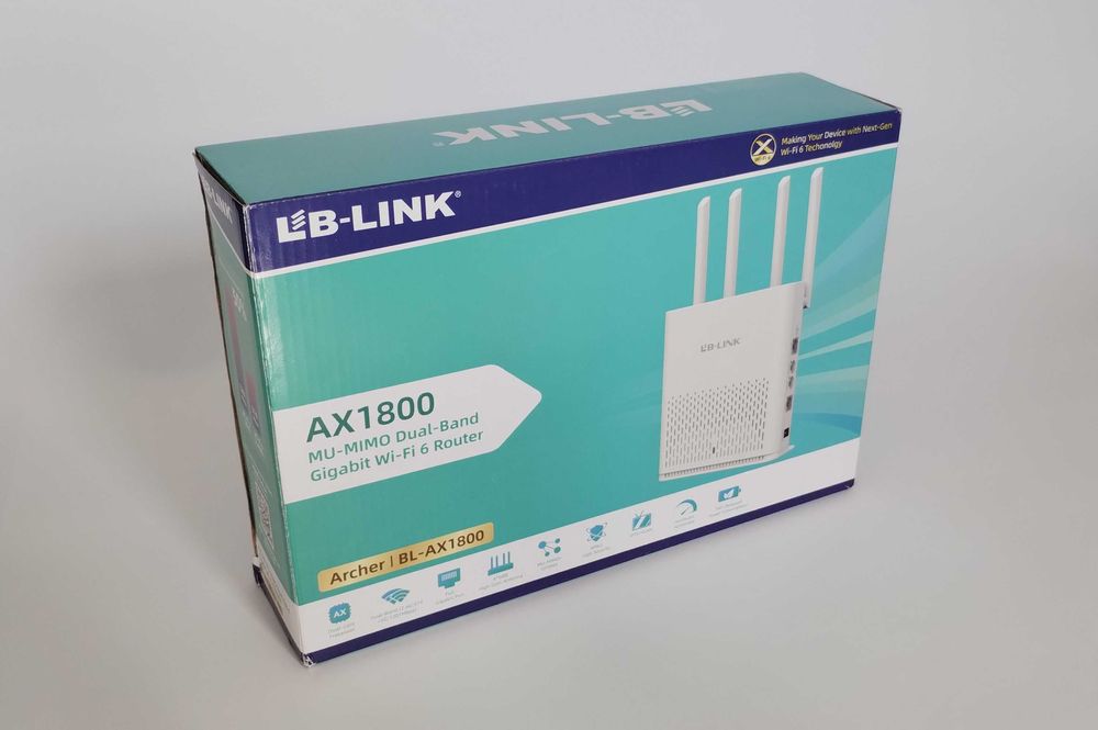 Router Wi-Fi 6 duży zasięg MOCNY wydajny AX1800 2,4GHz 5GHz WPA3 anten