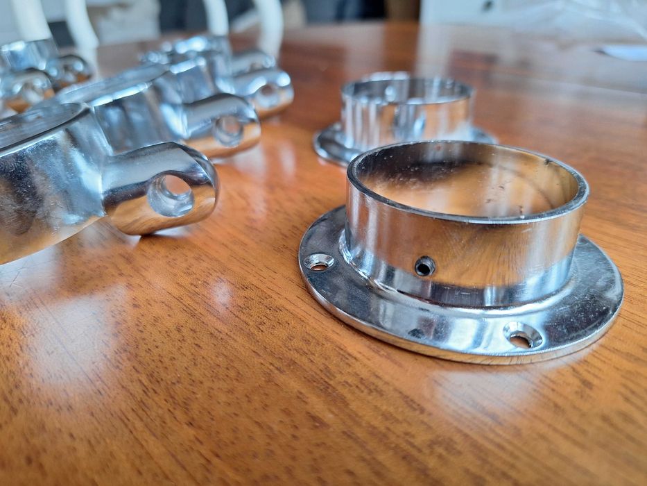 Uchwyt kątowy do poręczy, do rury chromowanej 50mm - NAJTANiej!!!