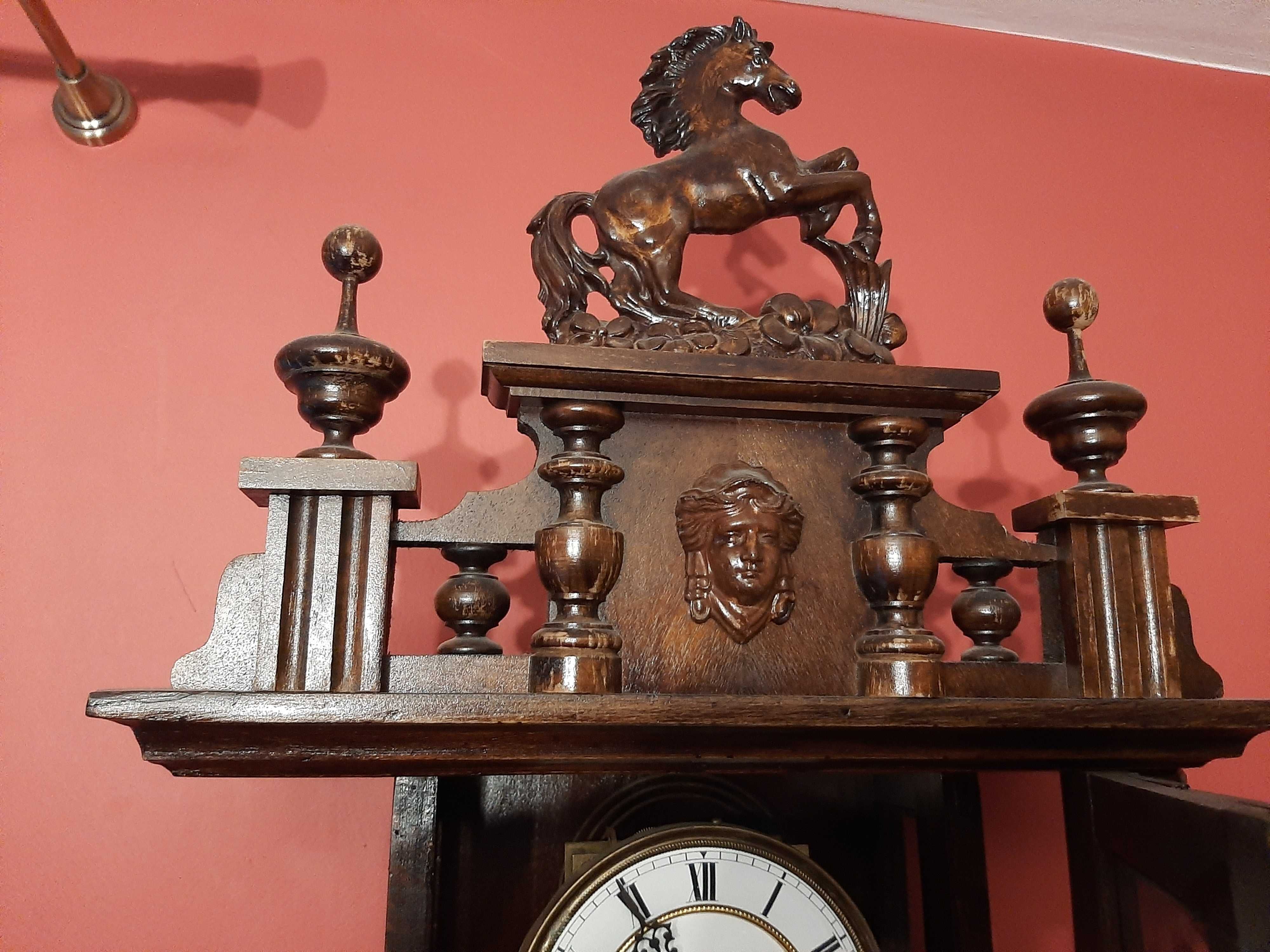 Stary zegar wiszący Gustav Becker Silesia