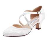 Duosheng 38 eleganckie buty ślubne w kolorze kości słoniowej HC1920 za