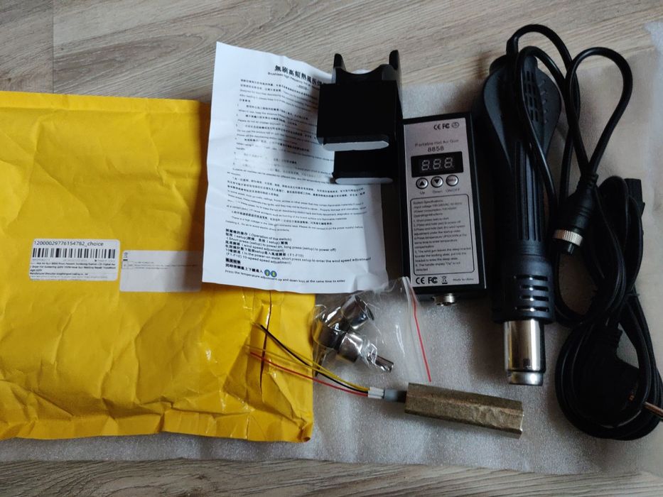 Паяльная станция 8858 с запасной спиралью, фен для пайки, термофен