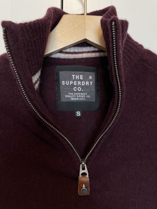 Golf zapinany SuperDry wełna jegnięca