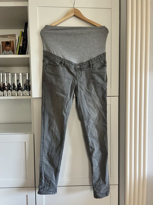 Spodnie ciążowe szare jeansowe Esmara Lidl rozmiar L stan super