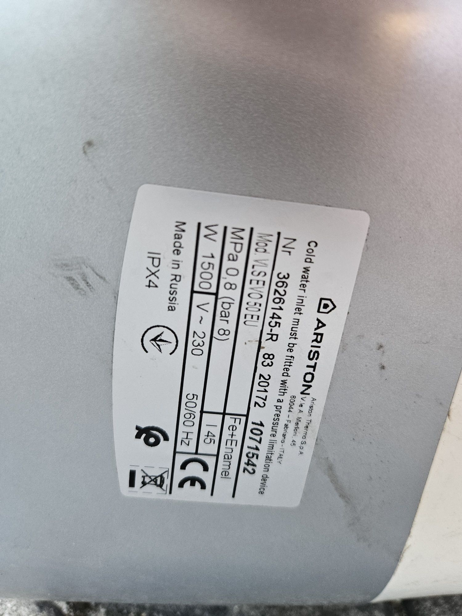 Podgrzewacz wody hotpoint ariston 45l