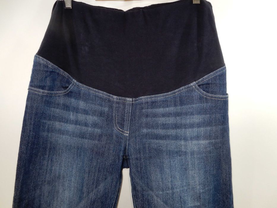 Spodnie spodenki rybaczki za kolano jeansowe dżinsowe ciążowe 42 XL