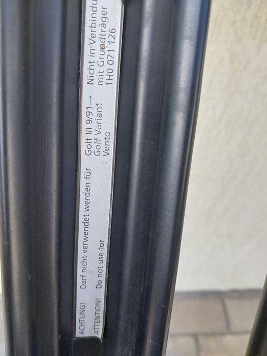 Bagażnik dachowy VW B7 + uchwyty rowerowe na 3 rowery