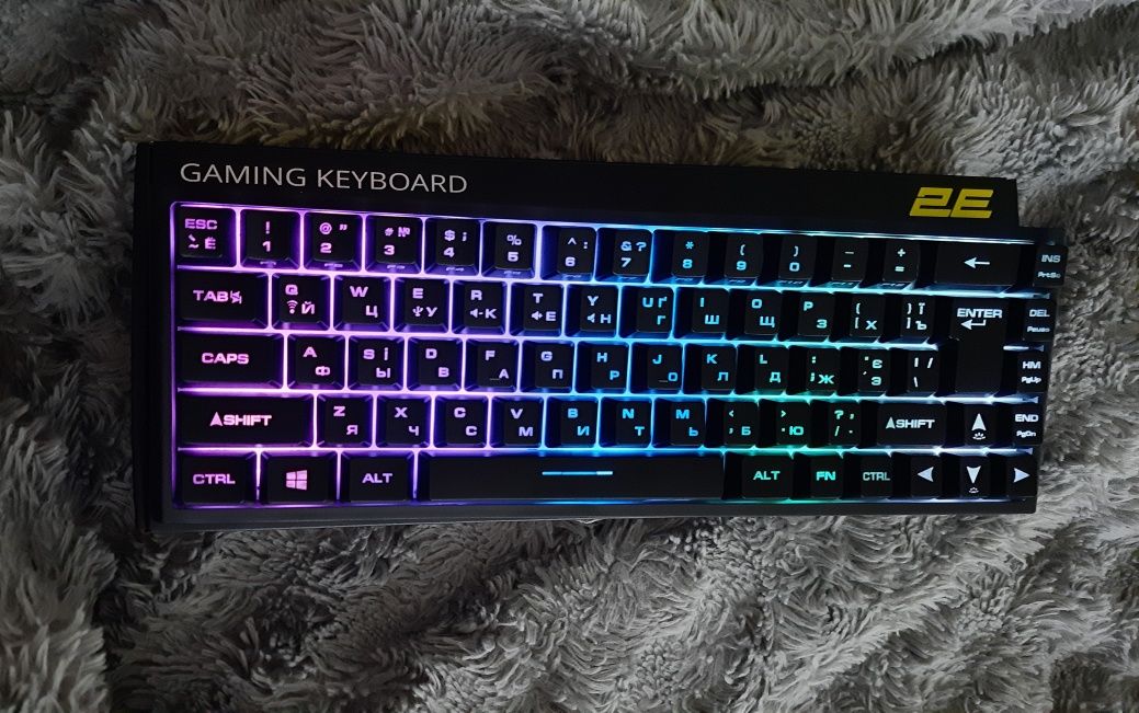 Клавиатура беспроводная игровая 2E KG360 RGB 68key WL Black Ukr (2E-KG