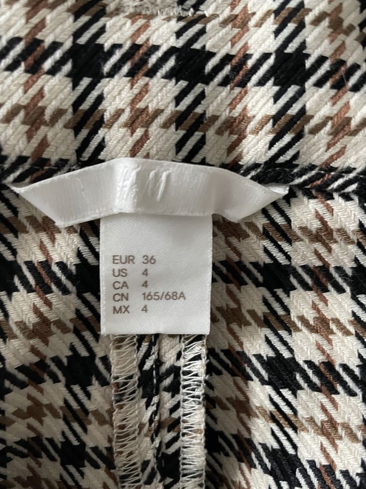 Spodnie kuloty w kratę H&M r. 36