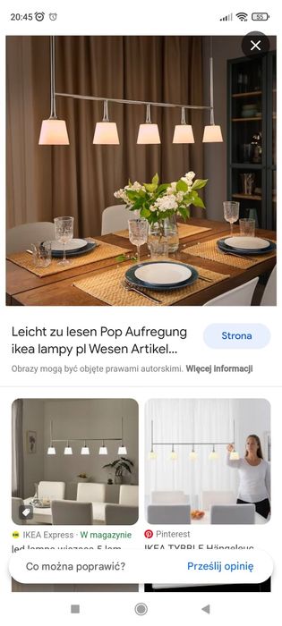 Lampa sufitowa wisząca LED