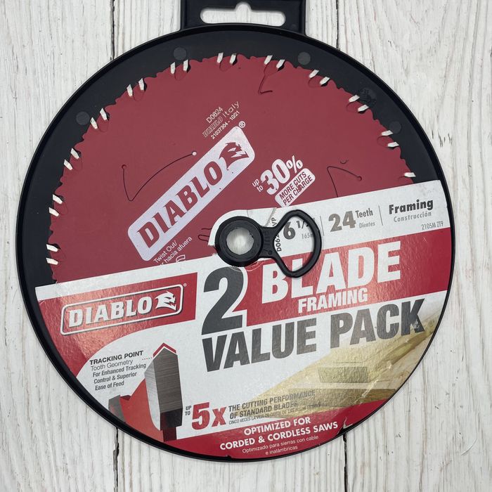2шт Пильные диски по дереву 165мм Diablo D0624RVP 165 16 24