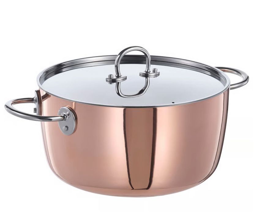 IKEA FINMAT Garnek z pokrywką, miedź/stal nierdz, 5l