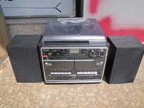 Auna Wieża stereo Bluetooth gramofon radio CD/MP3 USB magnetofon x 2