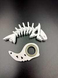 Keyrambit shark rekinek rekin spinner druk 3D biały