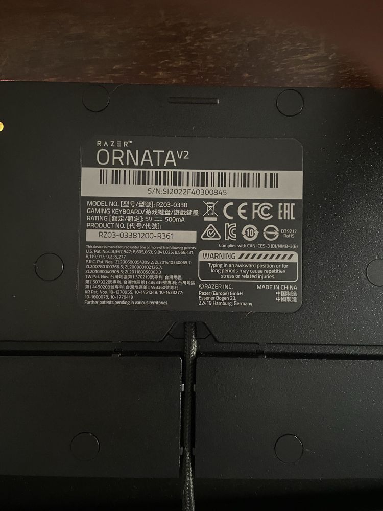Razer ornata v2 teclado