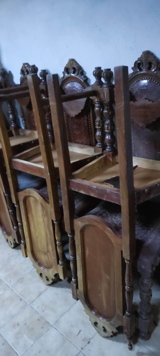 Conjunto de 6 cadeiras antigas