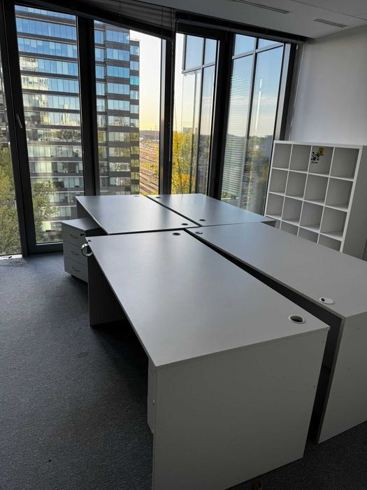 Biurko szare 160x80 biurka stół  stoły  do biur szkół domu