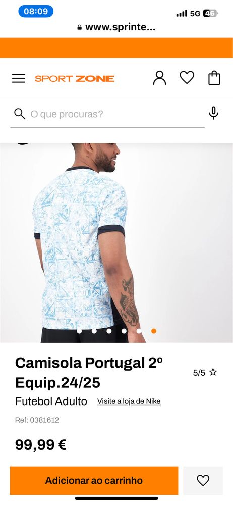 Camisola selecao Portugal