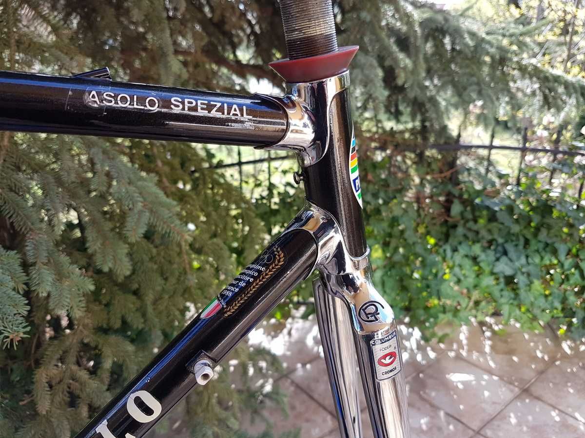 rama PINARELLO Asolo Spezial, stal Columbus, piękne GRAWERY i MUFY