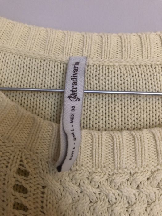 Sweter stradivarius cytrynowy damksi rozm L