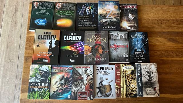 Różne książki - sci-fi, fantastyka, popularnonaukowe (cena za szt.)