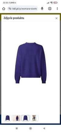 Esmara M/L fioletowy dzianinowy sweter oversize