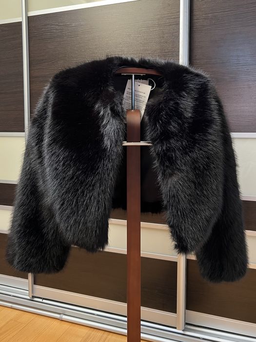 Трендова шубка як Zara, еко шубка, чорна шубка Zara