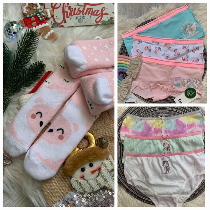 Колготи шкарпетки набір трусиків з 3 міс.- 14 р.новорічні антиковзуючі