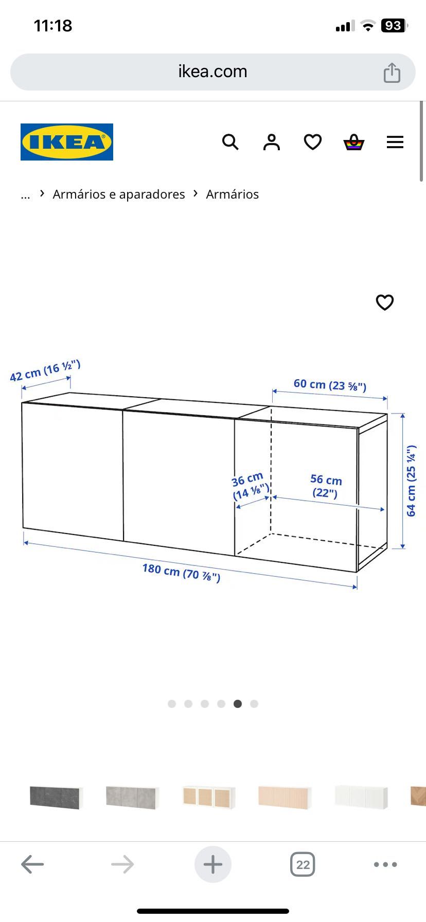 Aparador Ikea preto