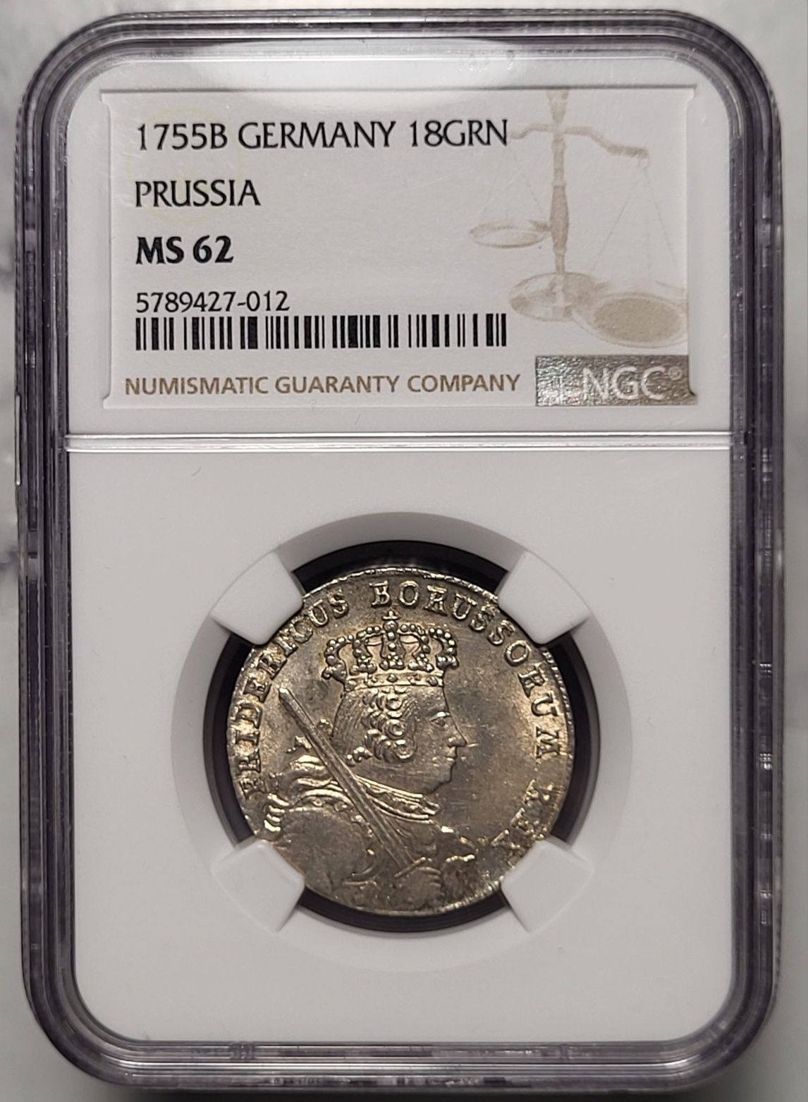 Ort 1755 B Wrocław Śląsk NGC ms 62 trojak Szóstak