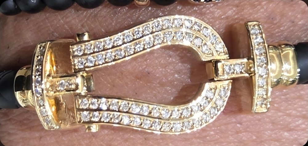 Pulseira em Ouro com 80 Diamantes / Certificado Autenticidade