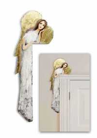 Drewniany aniołek nad drzwi prezent ozdoba obraz dekoracja