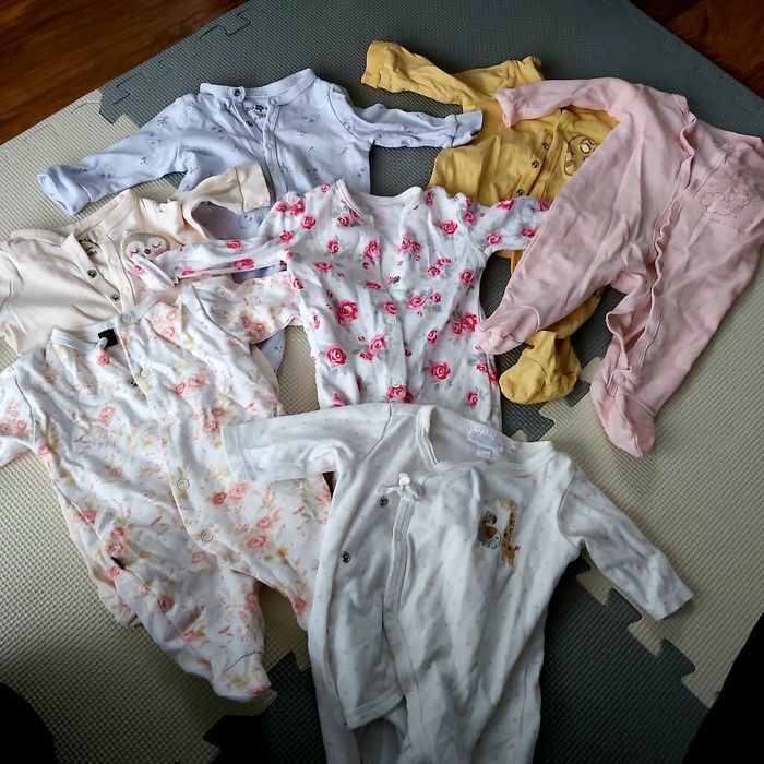 Śpiochy niemowlęce 8 sztuk rozmiar 56