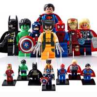 8 figuras super heróis Marvel novas Batman spiderman Thor hulk