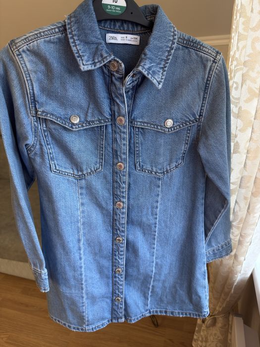 Джинсова сукня ZARA Kids для дівчаток, розмір 134