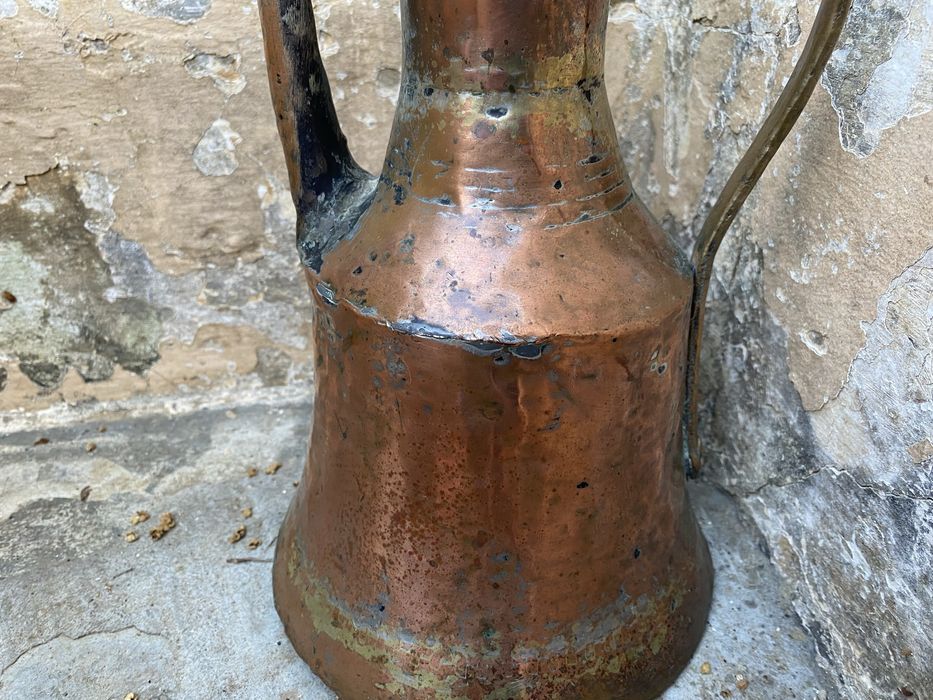 Chaleira grande cobre artesanal polido