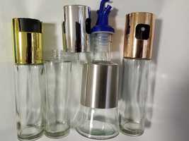 Новая стеклянная  спрей бутылочка с дозатором для жидкости ( масла, ук